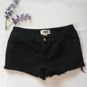 Victoria' Secret pink black denim shorts